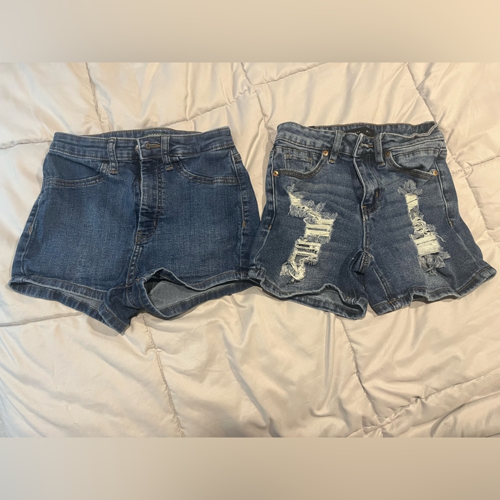 Wild Fable and Almost Famous High Rise Shorts Ripped Bundle, both size 00